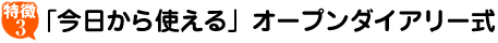 「今日から使える」オープンダイアリー式